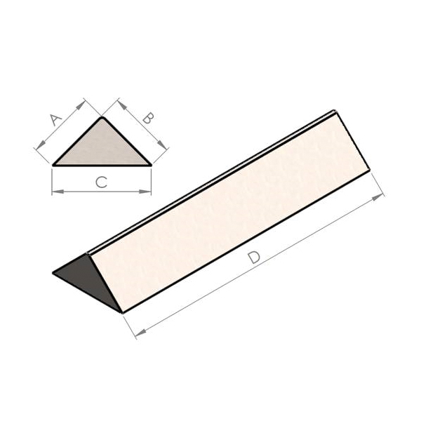 Artikelbild 1 des Artikels Dreikantleiste Stahl 10 x 10 x 14 mm; L= 3,00 m